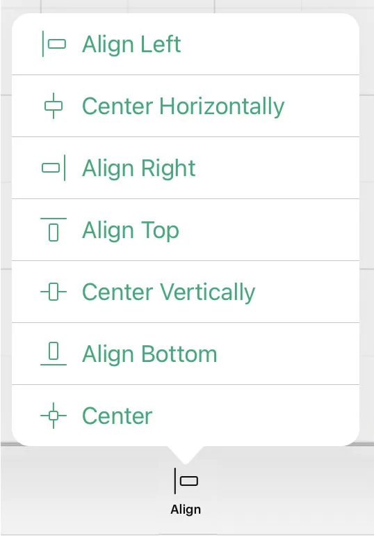 align option in cricut design space app