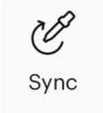 sync icon in cricut design space app