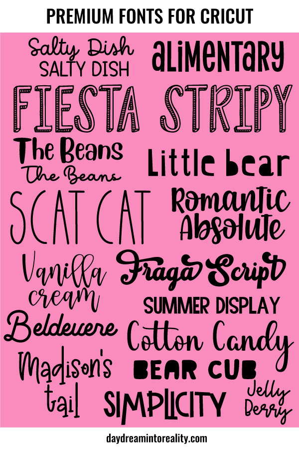 premium fonts to use with cricut