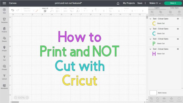 How to Print and NOT Cut with your Cricut – Daydream Into Reality