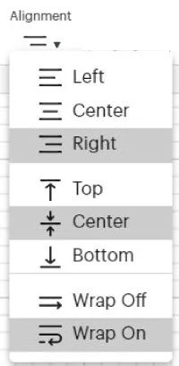 Text align icon in cricut design space