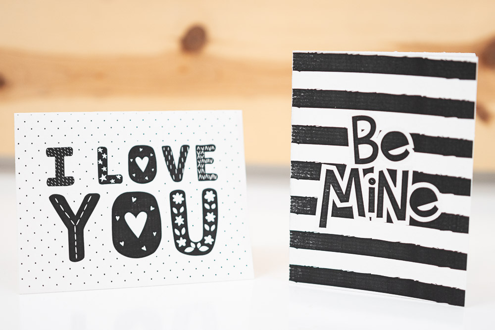print then cut valentines day cards made with cricut