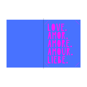 Love Amor Amore Amour Card Free SVG