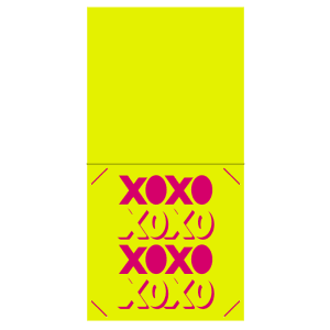 xoxo xoxo Card Free SVG