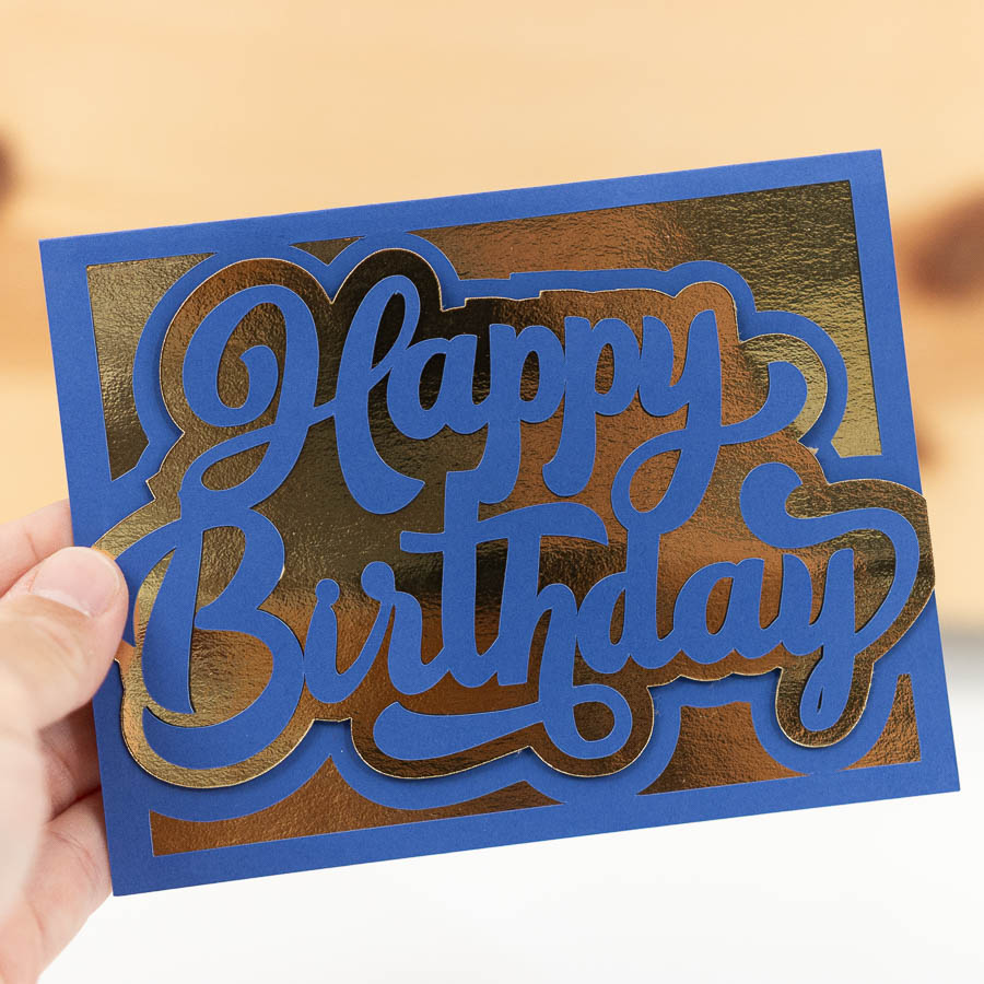happy birthday card made with cricut