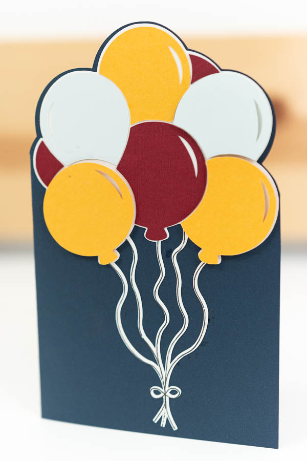 balloon card made with cricut