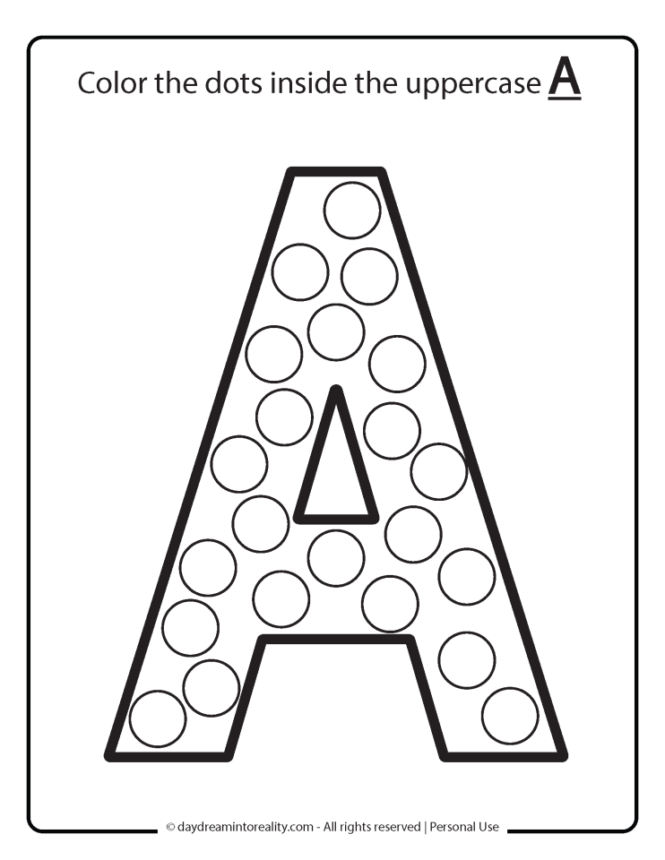 Letter A Worksheets – 50+ Free Printables – Daydream Into Reality