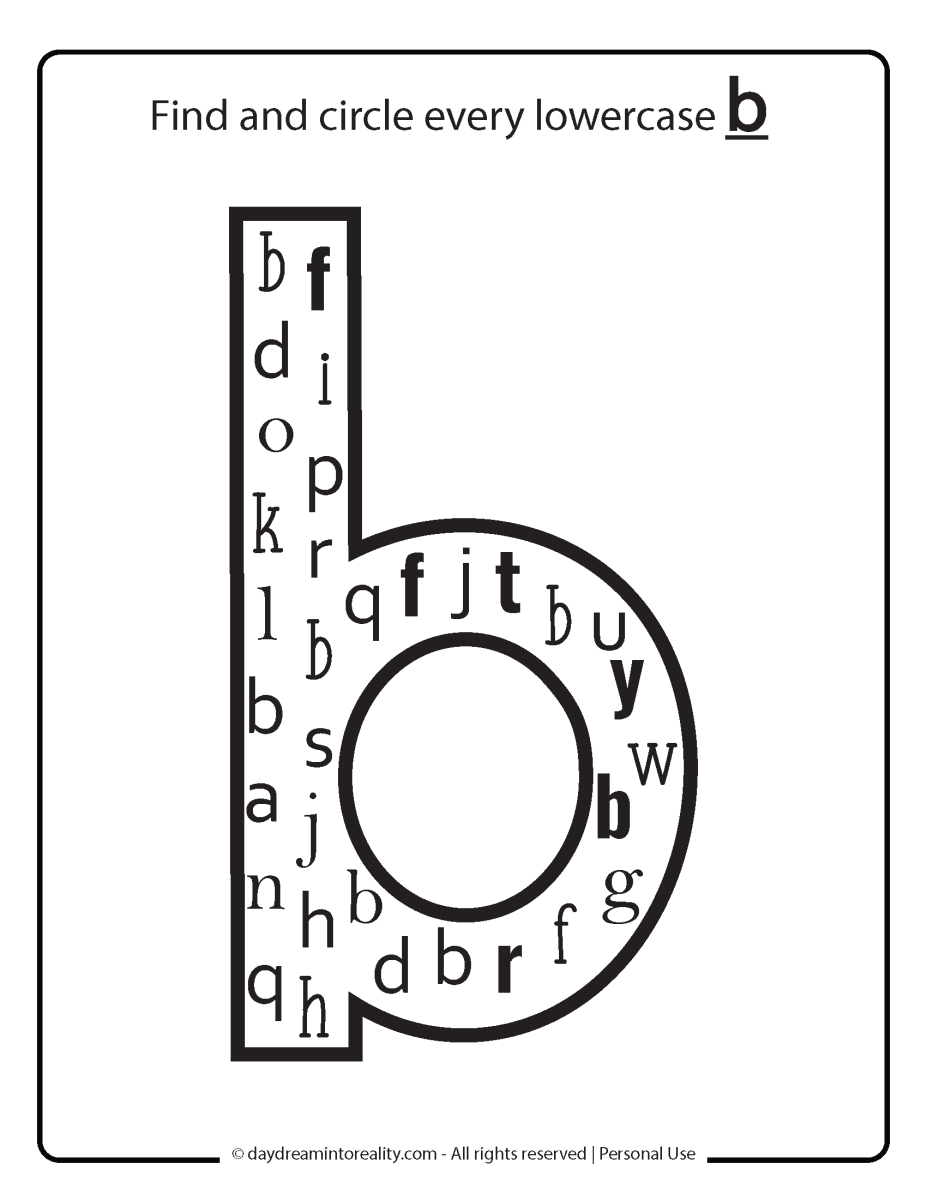 Letter B Worksheets – 55+ Free Printables – Daydream Into Reality