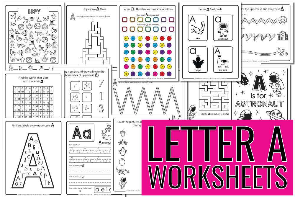 featured image for letter a worksheets.
