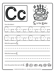 Letter C Worksheets – 55+ Free Printables – Daydream Into Reality