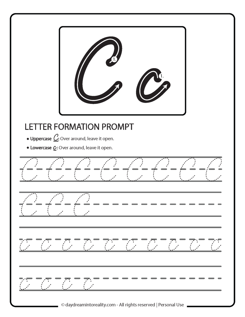 Letter C Worksheets – 55+ Free PDF Printables – Daydream Into Reality