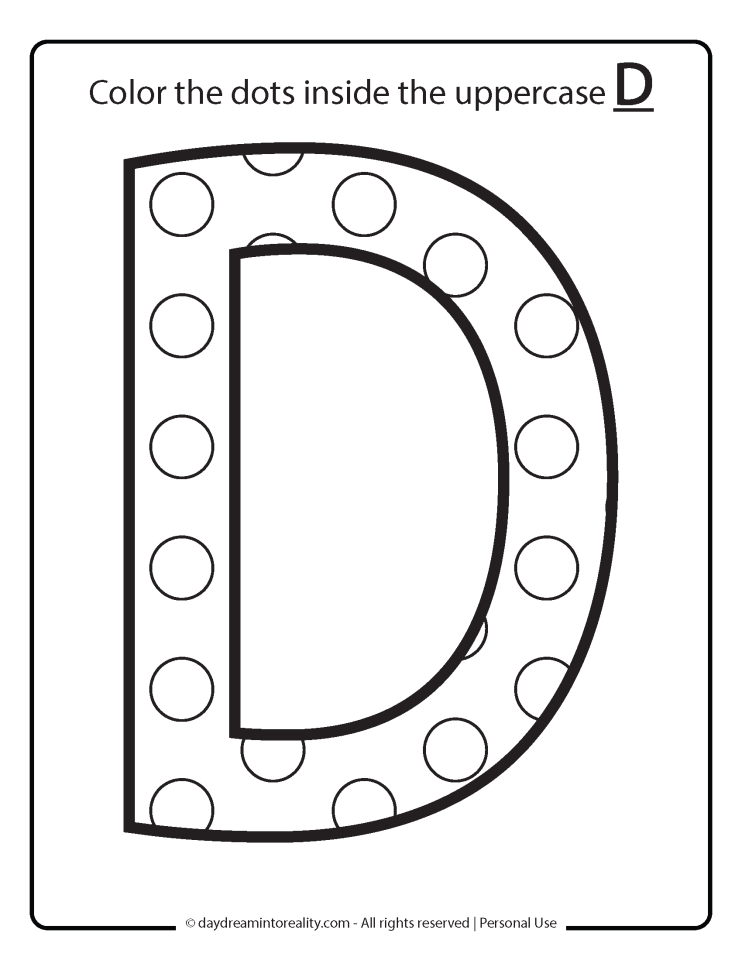 Letter D Worksheets – 55+ Free Printables – Daydream Into Reality