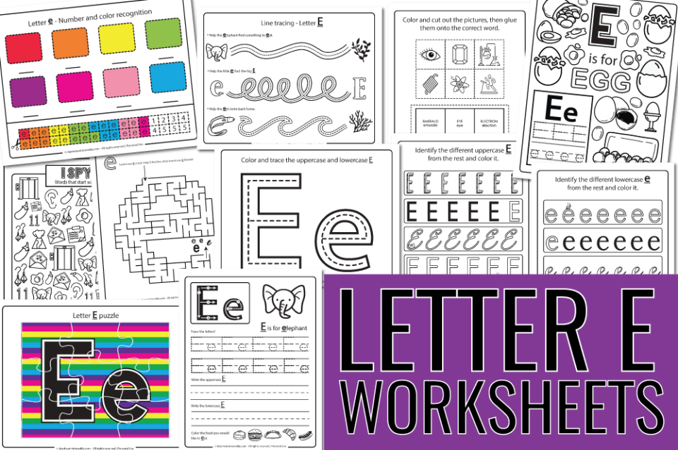 Letter E Worksheets – 55+ Free PDF Printables – Daydream Into Reality