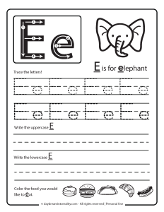 Letter E Worksheets – 55+ Free Printables – Daydream Into Reality