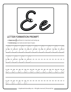 Letter E Worksheets – 55+ Free Printables – Daydream Into Reality