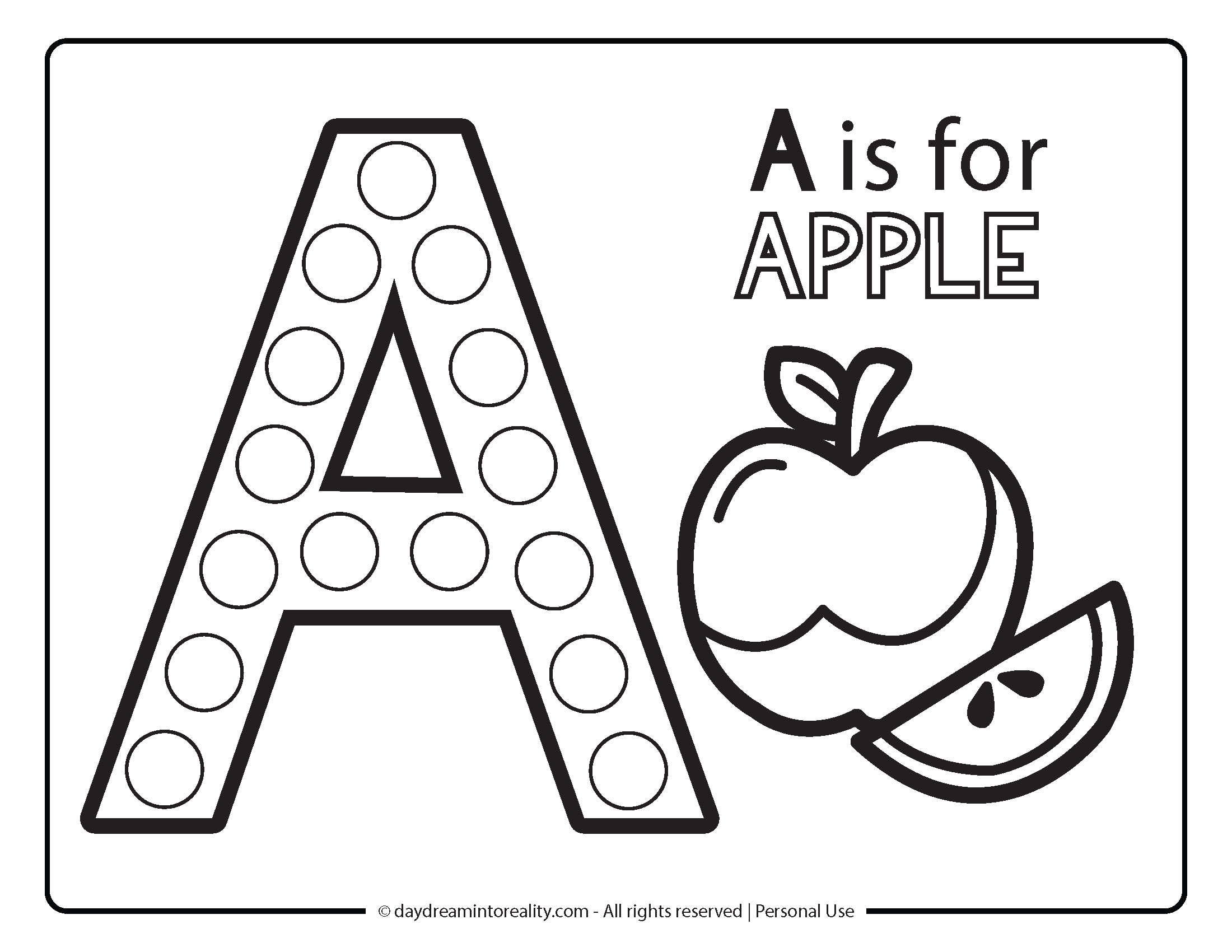 Free Alphabet Dot Marker Worksheets – Color & Trace! – Daydream Into ...