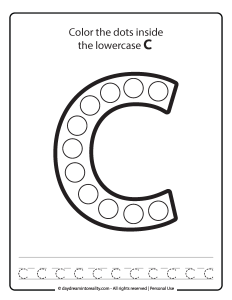 Free Alphabet Dot Marker Worksheets – Color & Trace! – Daydream Into ...