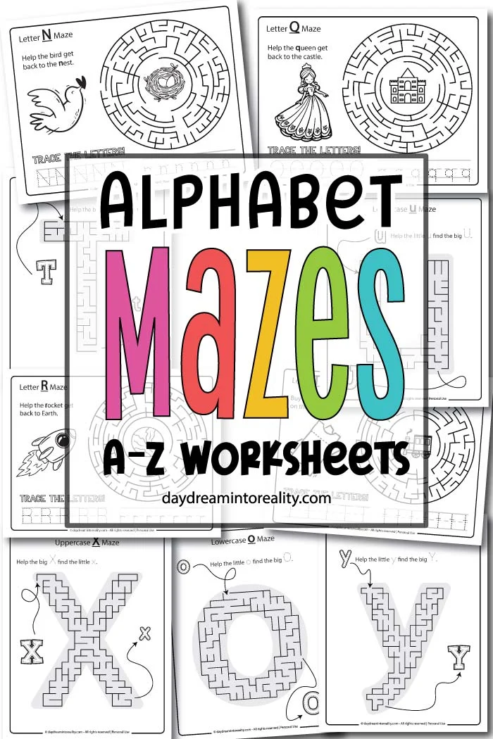 alphabet mazes free printables