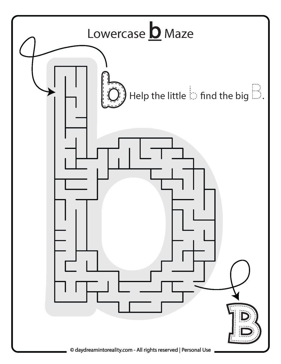 Alphabet Mazes Free PDF Printables! – Color, Trace, And More ...