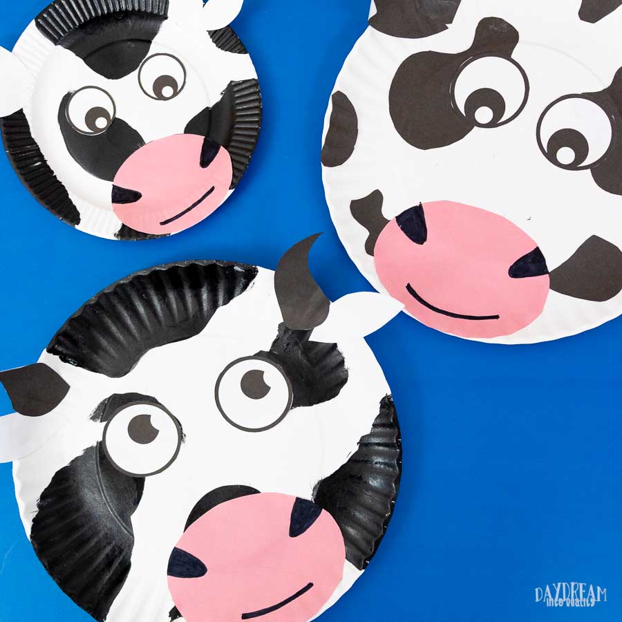 Paper Plate Cow Craft | Free Template! – Daydream Into Reality