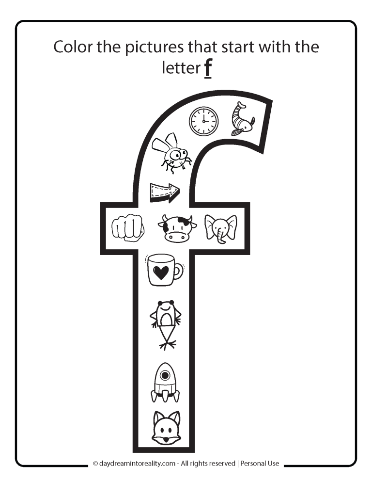 Letter F Worksheets – 55+ Free PDF Printables – Daydream Into Reality