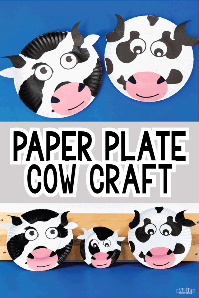 Paper Plate Cow Craft | Free PDF Template! – Daydream Into Reality