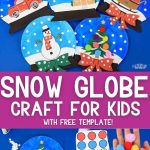 paper plate snow crafts for kids for winter and Christmas