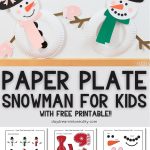 Paper Plate Snowman Craft for kids - Image for Pinterest