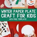 Paper Plate Snowman Craft for kids - Image for Pinterest