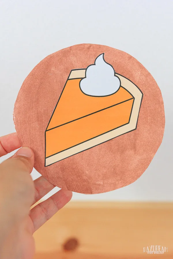 piece of pumpkin pie craft for kids