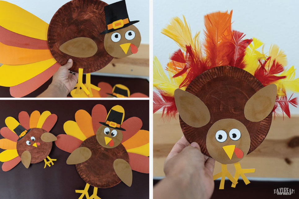 paper plate turkeys. Craft for kids during the fall, thanksgiving day, or learning about the farm.