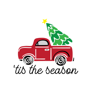 Christmas Free SVG_Christmas truck tis the season