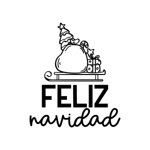 Christmas Free SVG_Feliz Navidad with gifts