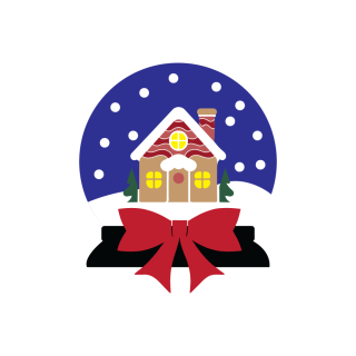 Christmas Free SVG_Snow globe ginger bread