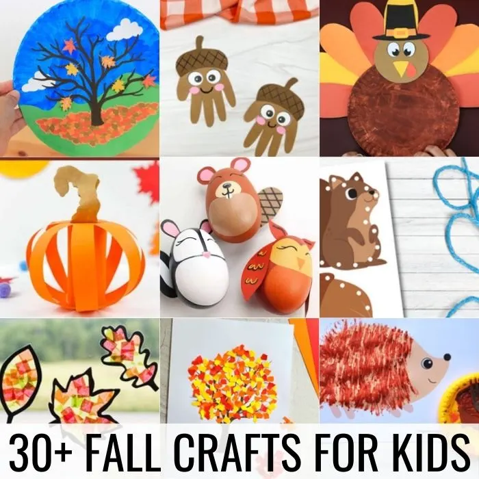 adorable fall crafts for kids collage