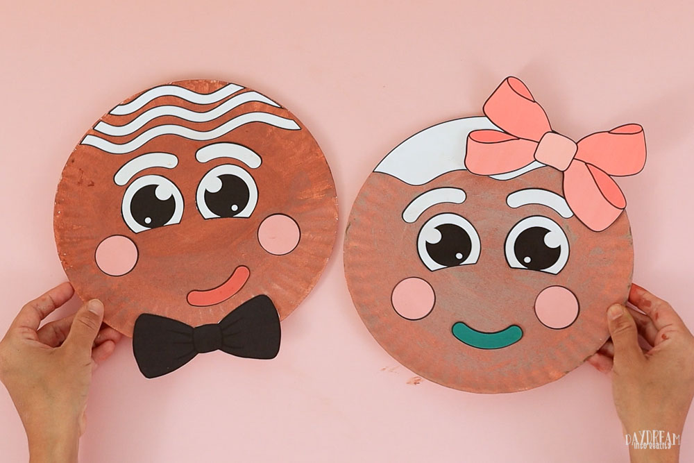 paper plate gingerbread man and gingerbread girl