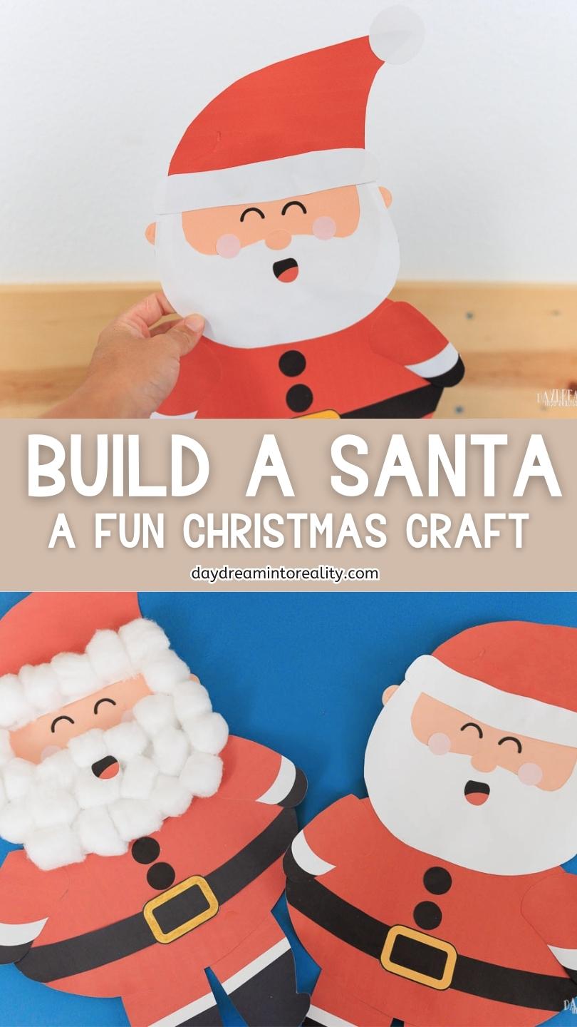 Paper Build a Santa Craft For Kids - Pinterest Image