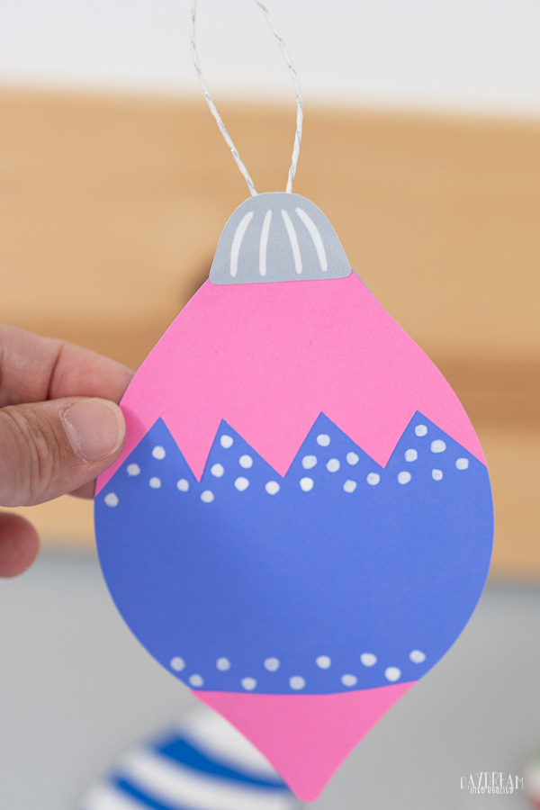 Paper Christmas Ornament (bulb shaped)