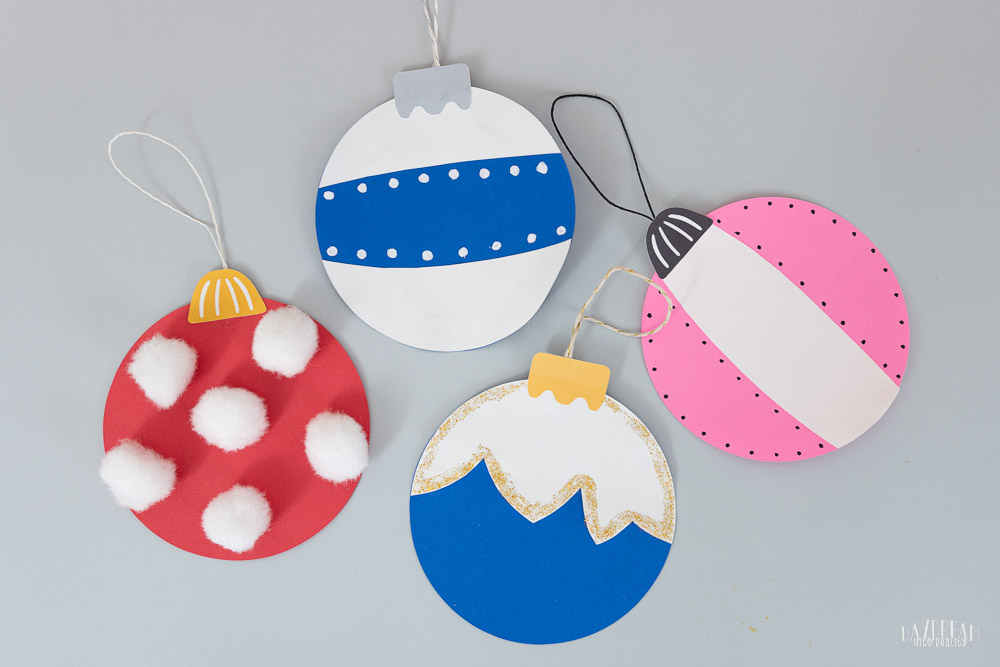 Circle shaped paper Christmas ornaments