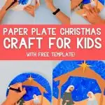 Pinterest Image: Paper Plate Nativity Craft For Kids