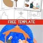 Pinterest Image: Paper Plate Nativity Craft For Kids