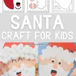 Paper plate Santa Craft for kids. Pinterest Image.