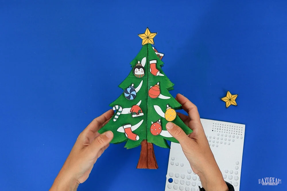 Cardboard Christmas tree craft