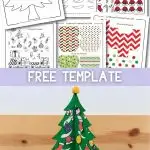 3D Cardboard Christmas Tree Craft for Kids - Pinterest Image