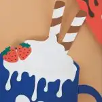 Pinterest image: paper hot cocoa craft for kids.