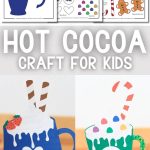 Pinterest image: paper hot cocoa craft for kids.