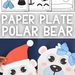 paper plate polar bear craft for kids - Pinterest image