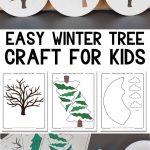 paper plate winter tree craft for kids - Pinterest image