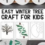 paper plate winter tree craft for kids - Pinterest image