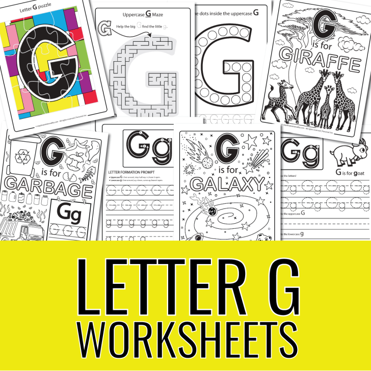 Letter G Worksheets for Kids - Featured Image 2